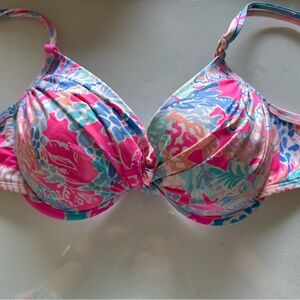 Lilly Pulitzer Pink and Blue women's Bikini set 2 tops 1 bottom